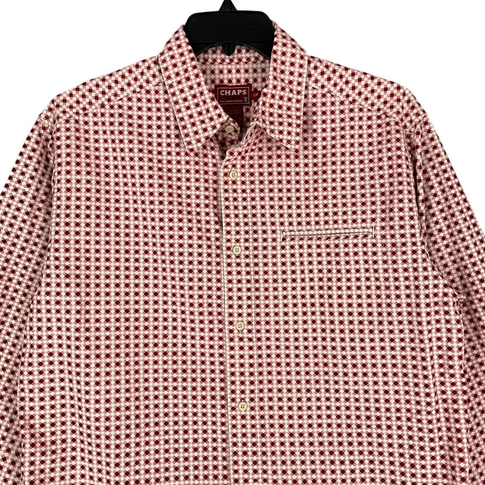 Chaps Western Shirt Mens L Plaid Rodeo Cowboy Heritage Workwear‎ Classic Rustic